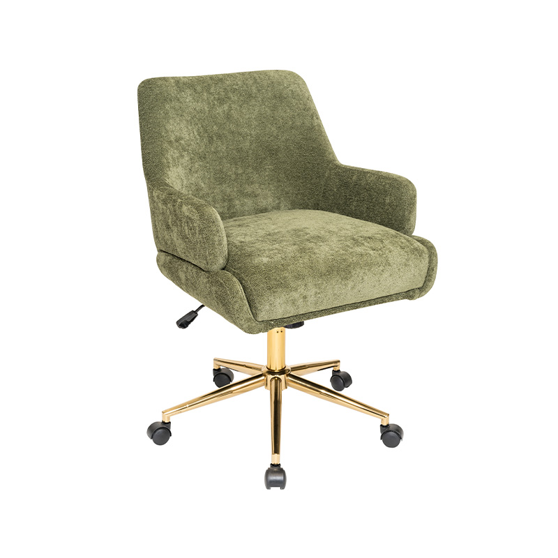 كرسي دوارة النسيج الحديثة مع قاعدة ذهبية للمنزل/المكتب